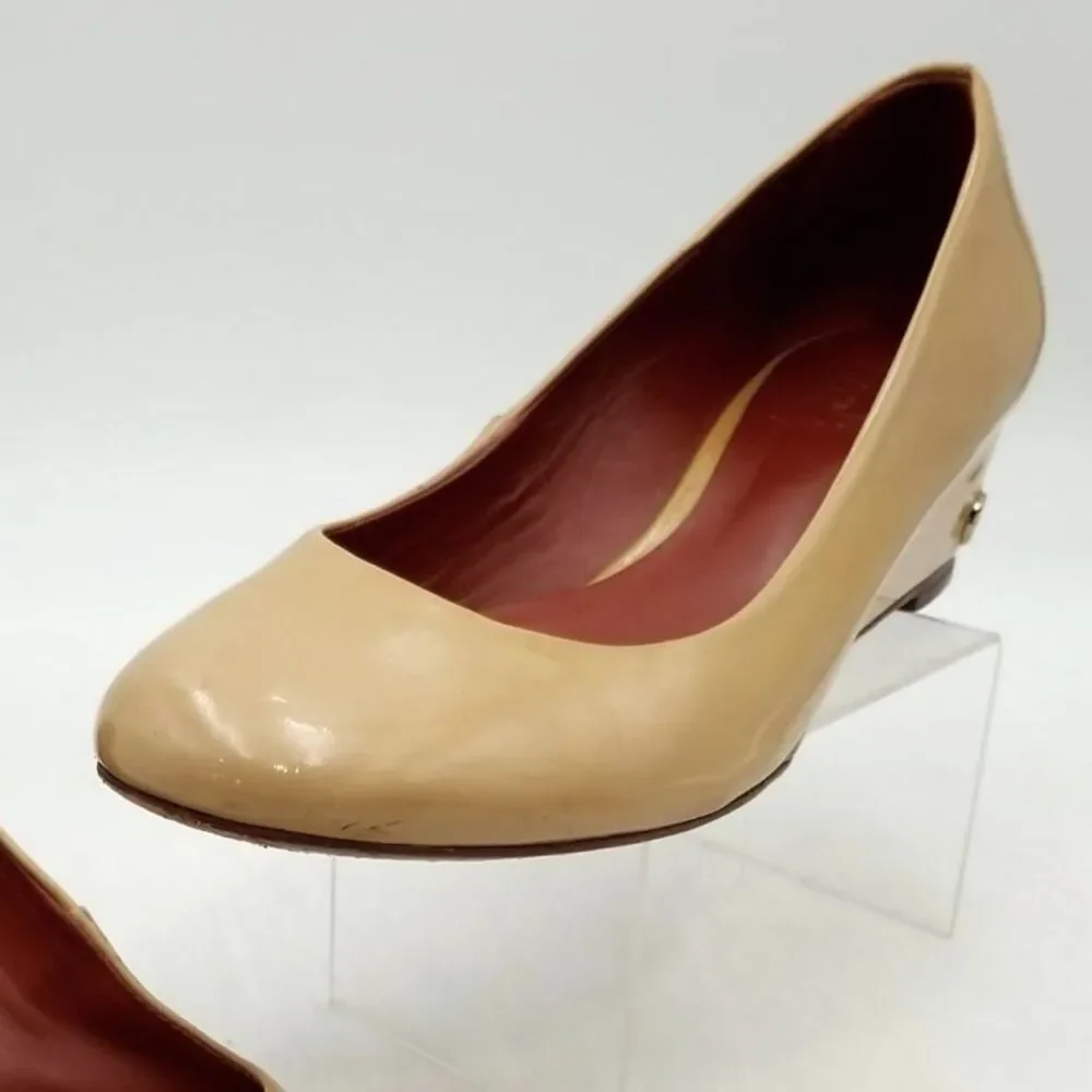 Tory Burch Patent Leather Wedges - Size 8.5